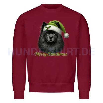 Premium Sweatshirt "Großspitz ( schwarz ) - Merry Grinchmas" Burgunder – hunde-shirt.de