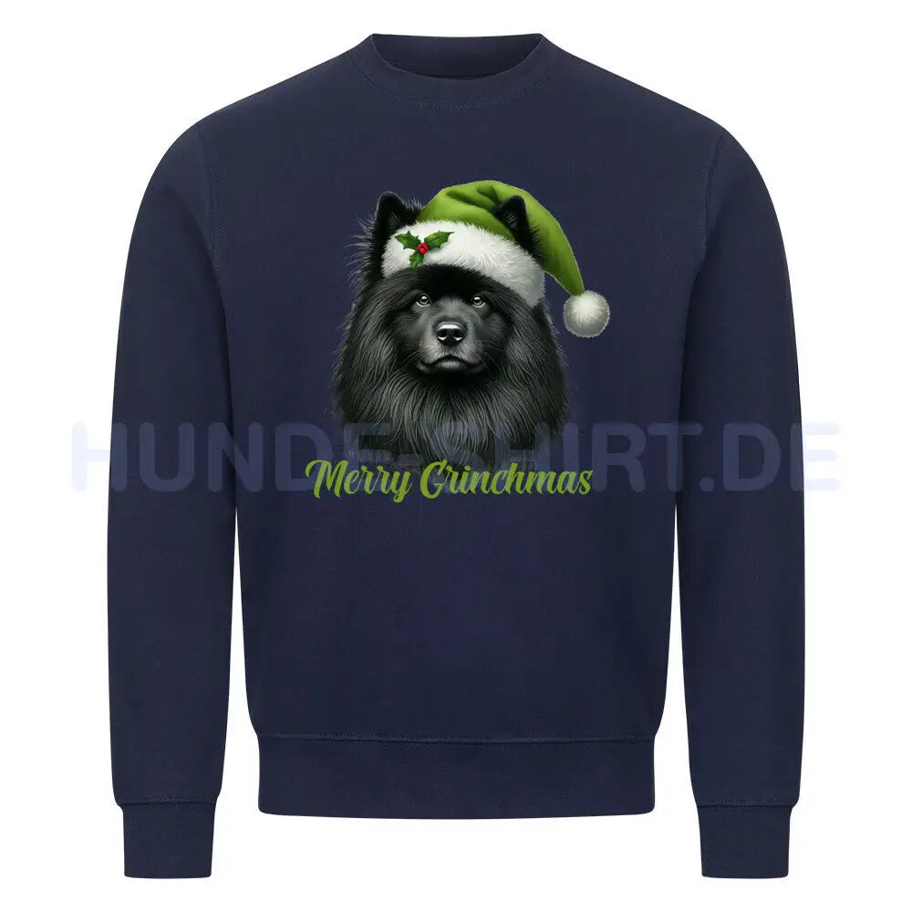 Premium Sweatshirt "Großspitz ( schwarz ) - Merry Grinchmas" Navy Blue – hunde-shirt.de