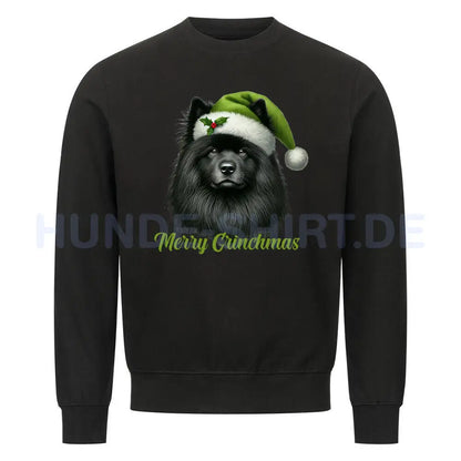 Premium Sweatshirt "Großspitz ( schwarz ) - Merry Grinchmas" Schwarz – hunde-shirt.de