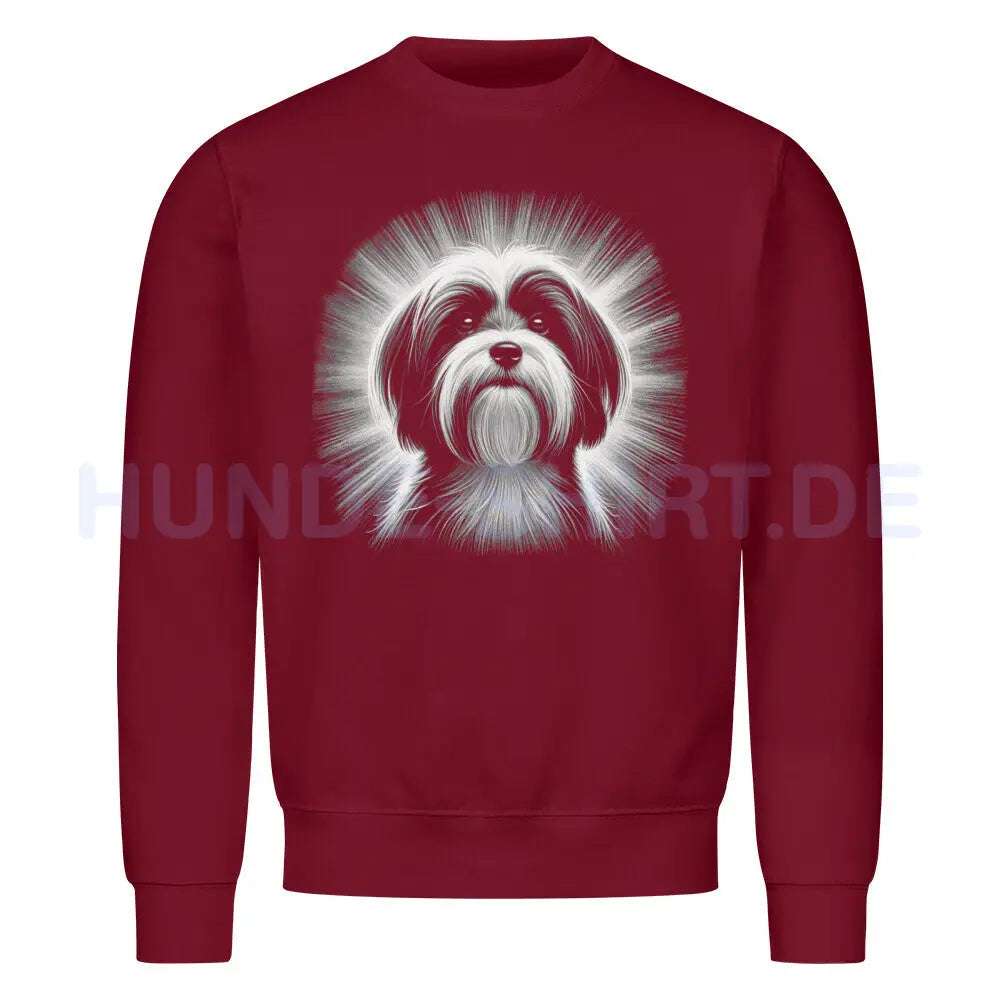 Premium Sweatshirt "Havaneser - Bright" Burgunder – hunde-shirt.de