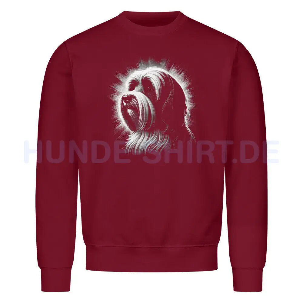 Premium Sweatshirt "Havaneser Shine" Burgunder – hunde-shirt.de