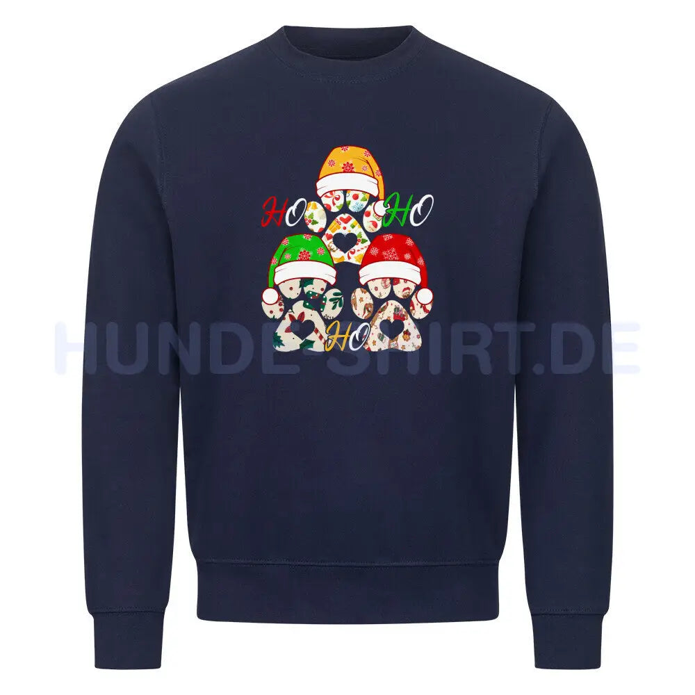 Premium Sweatshirt "HO HO HO ..." Navy Blue – hunde-shirt.de