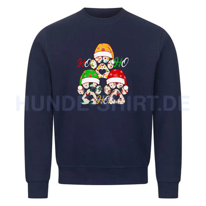 Premium Sweatshirt "HO HO HO ..." Navy Blue – hunde-shirt.de