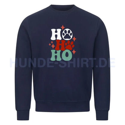 Premium Sweatshirt "HOHOHO" Navy Blue – hunde-shirt.de