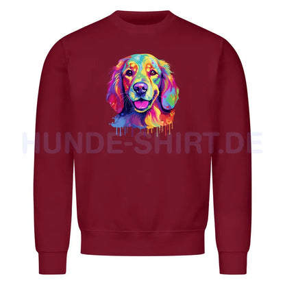 Premium Sweatshirt "Hovawart - Paint" Burgunder – hunde-shirt.de