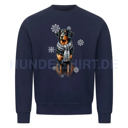 Premium Sweatshirt "Hovawart Winter" Navy Blue – hunde-shirt.de