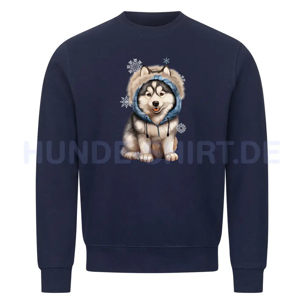 Premium Sweatshirt "Husky - BLUE" Navy Blue – hunde-shirt.de