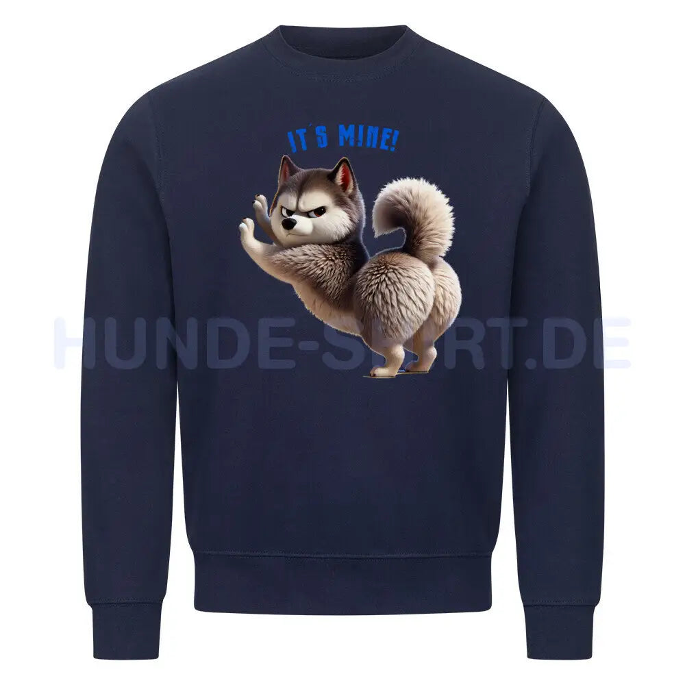 Premium Sweatshirt "Husky - It´s mine" Navy Blue – hunde-shirt.de