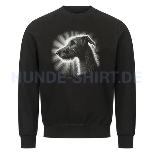 Premium Sweatshirt "Irischer Wolfshund - Shine" Schwarz – hunde-shirt.de