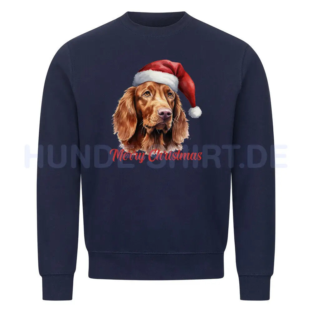 Premium Sweatshirt "Irish Setter - Merry Christmas" Navy Blue – hunde-shirt.de