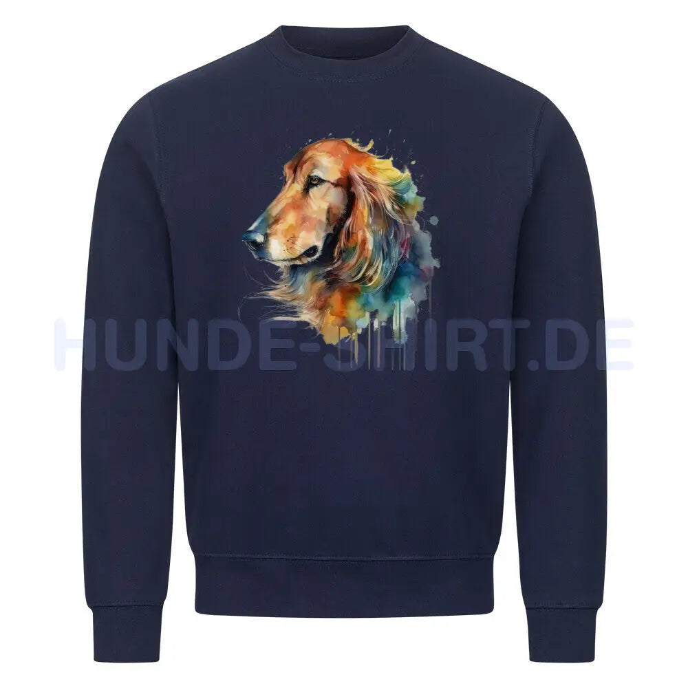 Premium Sweatshirt "Irish Setter Paint" Navy Blue – hunde-shirt.de