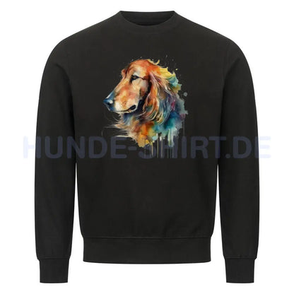 Premium Sweatshirt "Irish Setter Paint" Schwarz – hunde-shirt.de