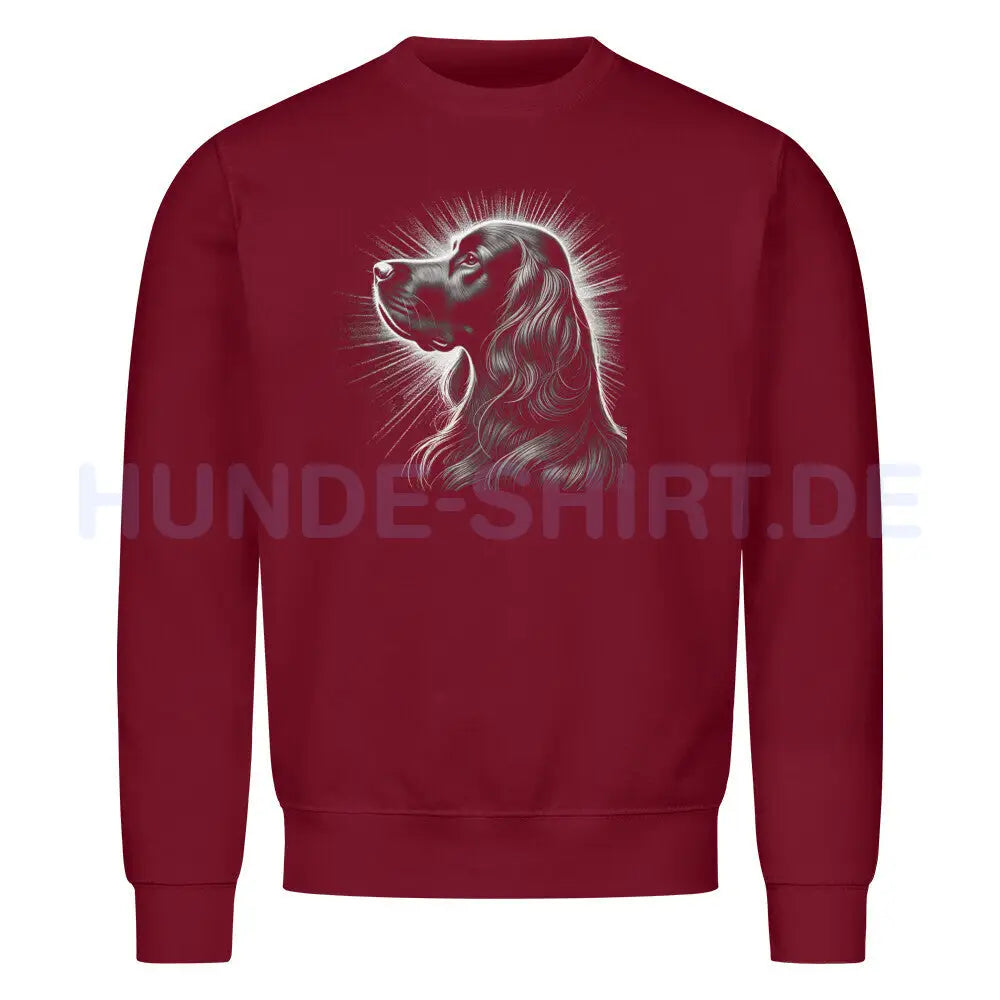 Premium Sweatshirt "Irish Setter - Shine" Burgunder – hunde-shirt.de