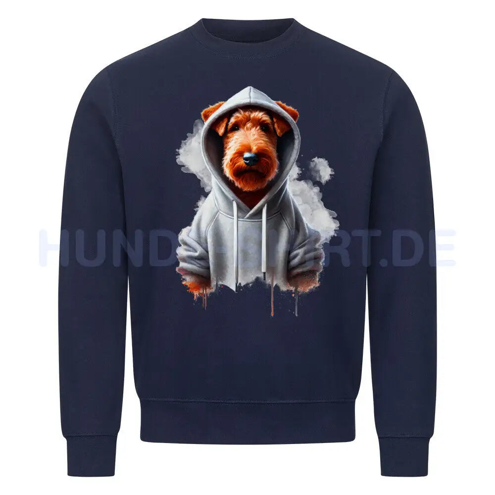 Premium Sweatshirt "Irish Terrier Hooded S" Navy Blue – hunde-shirt.de