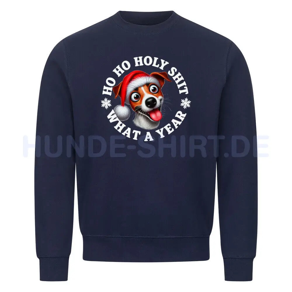 Premium Sweatshirt "Jack Russell Terrier - HO HO..." Navy Blue – hunde-shirt.de