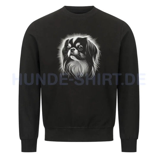 Premium Sweatshirt "Japanese Chin - Shine" Schwarz – hunde-shirt.de