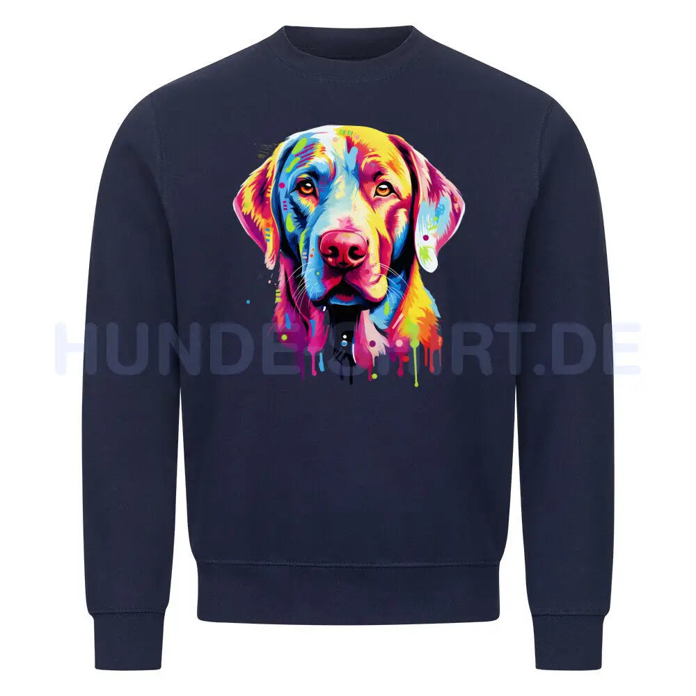 Premium Sweatshirt "Labrador Paint" Navy Blue – hunde-shirt.de