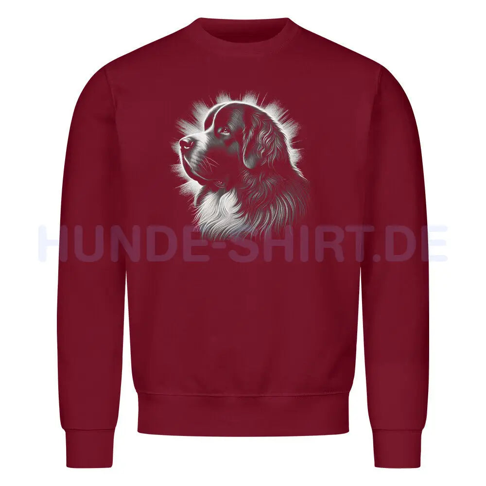 Premium Sweatshirt "Landseer - Shine" Burgunder – hunde-shirt.de