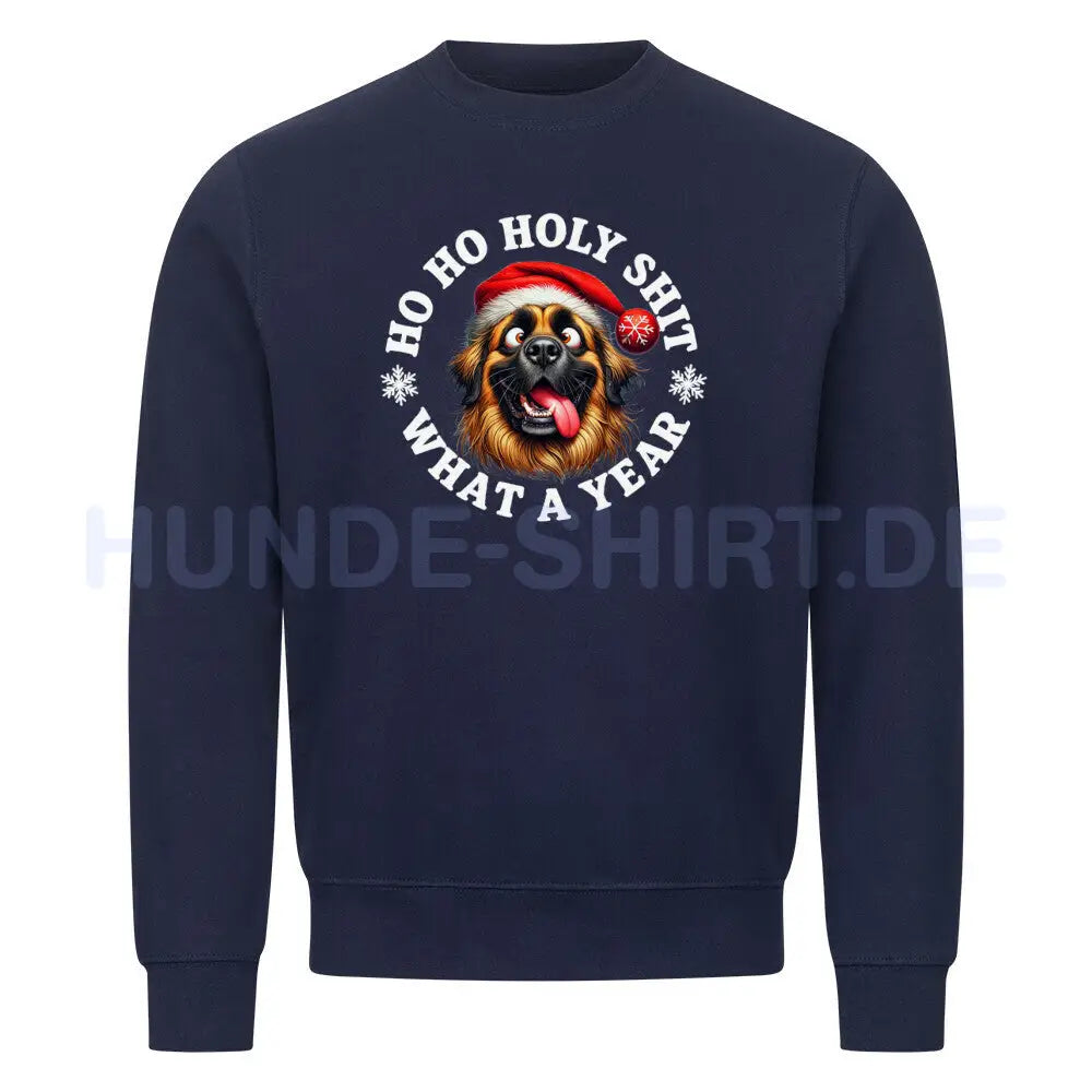 Premium Sweatshirt "Leonberger - HO HO..." Navy Blue – hunde-shirt.de