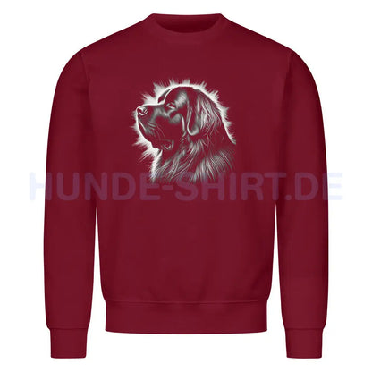 Premium Sweatshirt "Leonberger - Shine" Burgunder – hunde-shirt.de