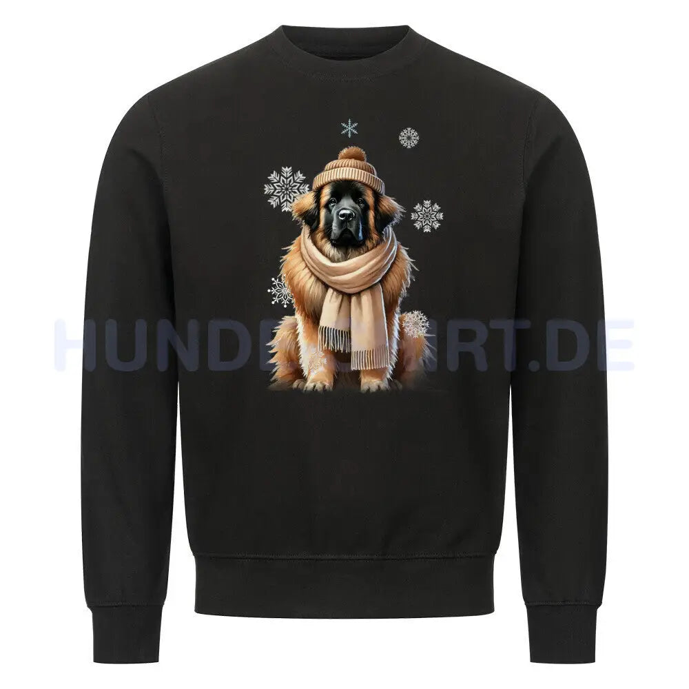 Premium Sweatshirt "Leonberger Winter" Schwarz – hunde-shirt.de