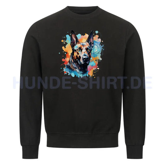 Premium Sweatshirt "Malinois - Splash" Schwarz – hunde-shirt.de