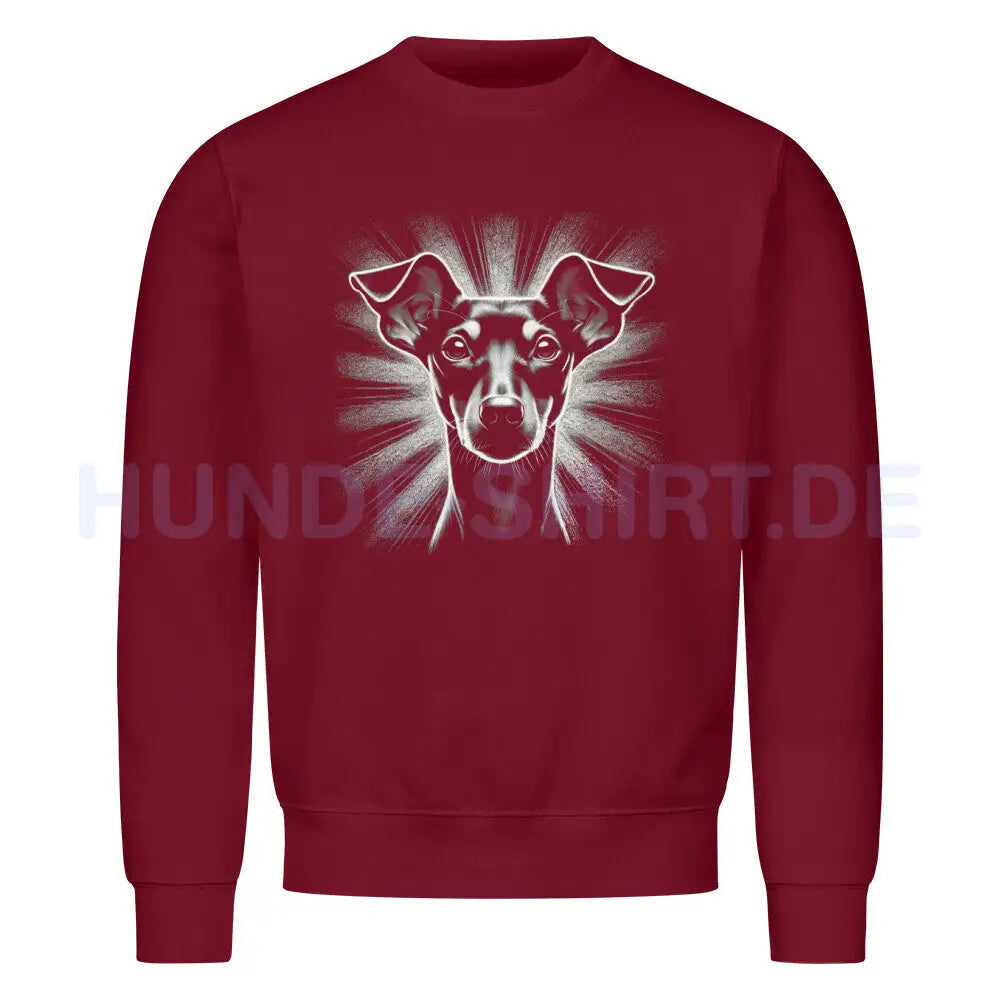 Premium Sweatshirt "Manchester Terrier - Shine 2" Burgunder – hunde-shirt.de