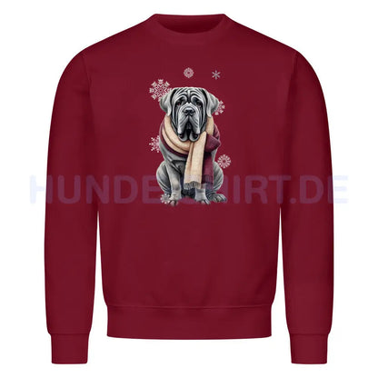 Premium Sweatshirt "Mastino Winter" Burgunder – hunde-shirt.de