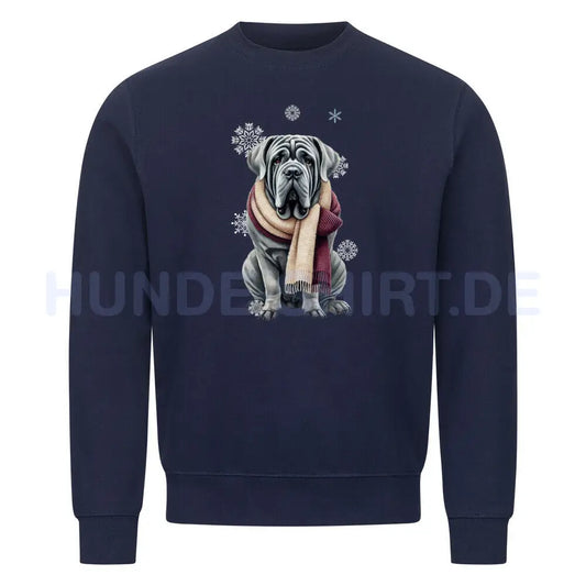 Premium Sweatshirt "Mastino Winter" Navy Blue – hunde-shirt.de