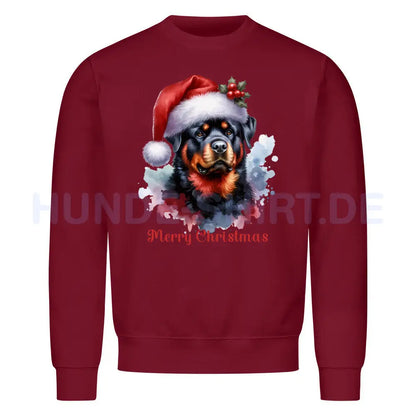 Premium Sweatshirt "Merry Christmas" Burgunder – hunde-shirt.de