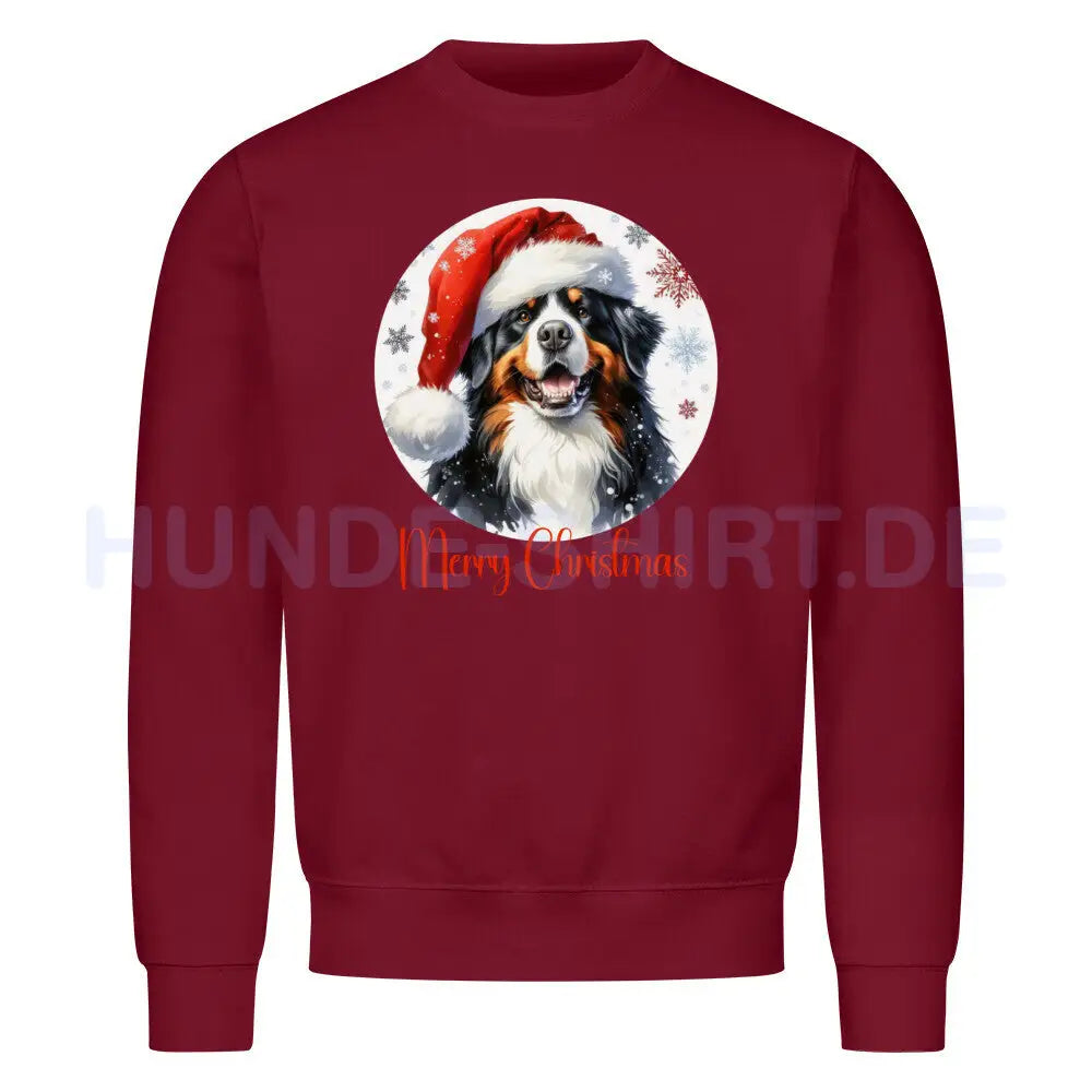 Premium Sweatshirt "Merry Christmas" Burgunder – hunde-shirt.de