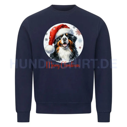 Premium Sweatshirt "Merry Christmas" Navy Blue – hunde-shirt.de