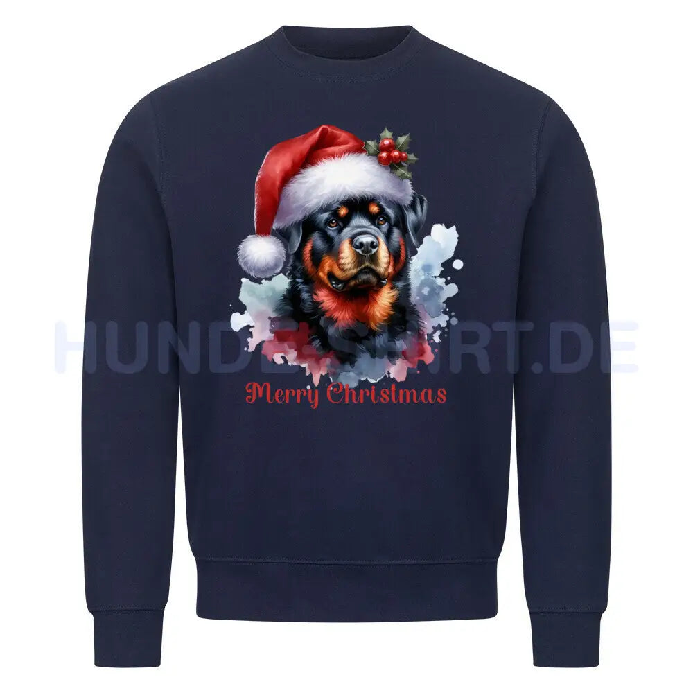 Premium Sweatshirt "Merry Christmas" Navy Blue – hunde-shirt.de