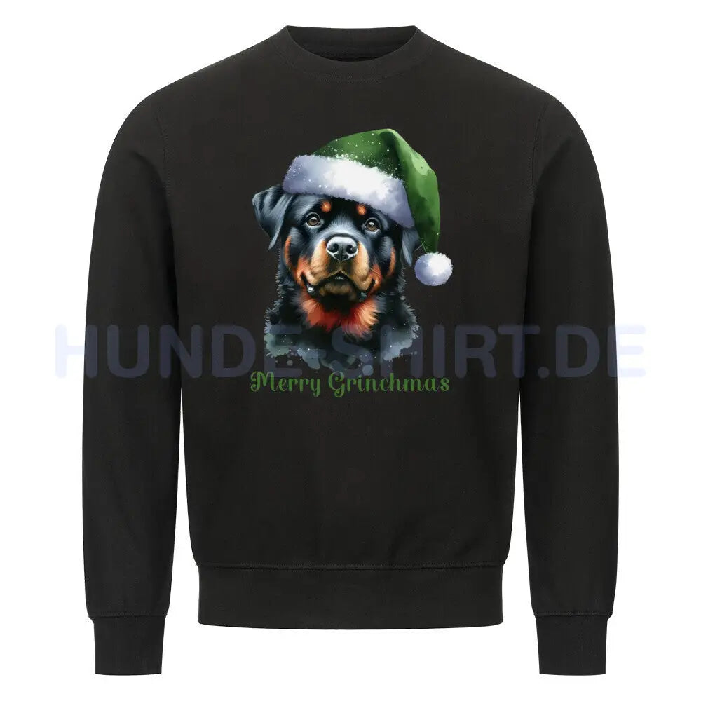 Premium Sweatshirt "Merry Grinchmas" Schwarz – hunde-shirt.de