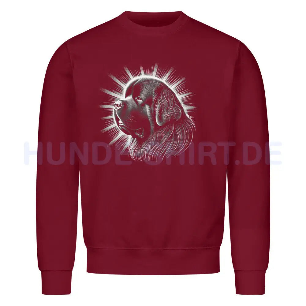 Premium Sweatshirt "Neufundländer - Shine" Burgunder – hunde-shirt.de