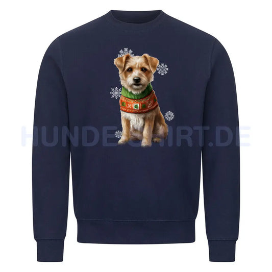 Premium Sweatshirt "Norfolk Terrier - Winter" Navy Blue – hunde-shirt.de