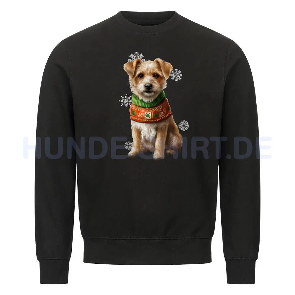 Premium Sweatshirt "Norfolk Terrier - Winter" Schwarz – hunde-shirt.de