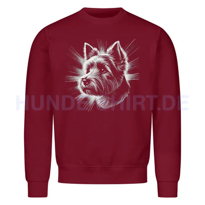 Premium Sweatshirt "Norwich - Shine" Burgunder – hunde-shirt.de