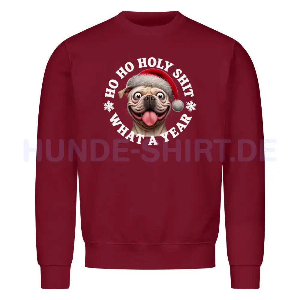 Premium Sweatshirt "OEB ( hell ) - HO HO..." Burgunder – hunde-shirt.de