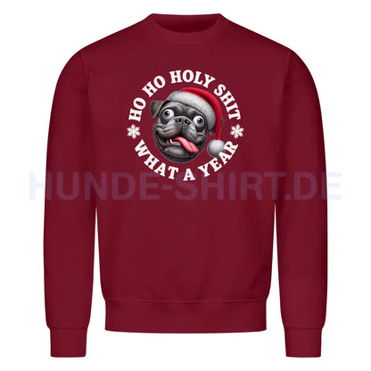 Premium Sweatshirt "OEB - HO HO..." Burgunder – hunde-shirt.de