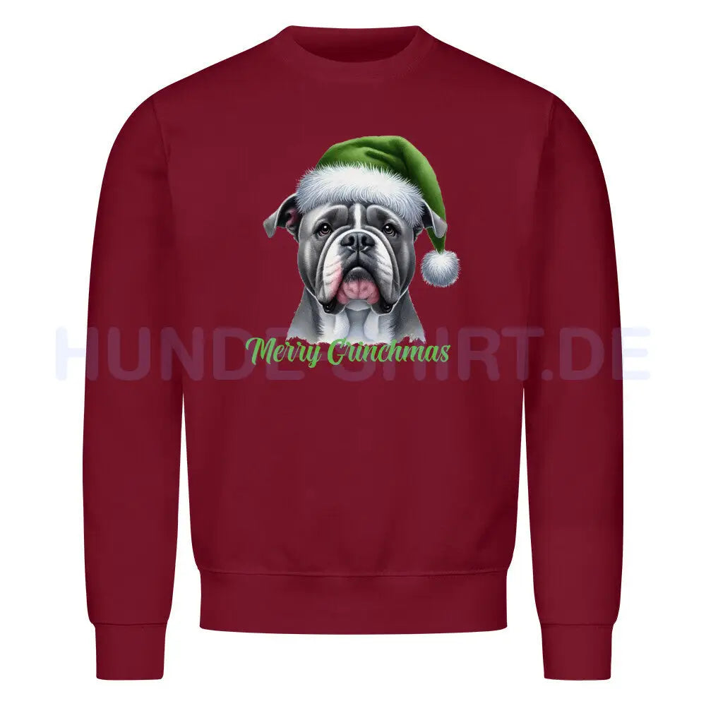 Premium Sweatshirt "OEB - Merry Grinchmas" Burgunder – hunde-shirt.de