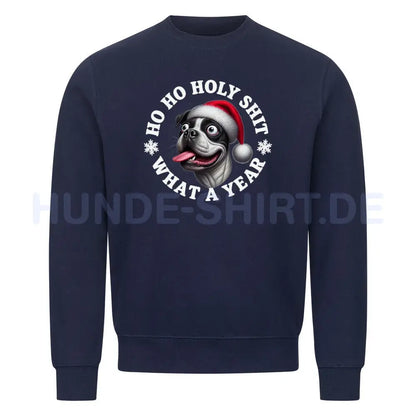 Premium Sweatshirt "OEB (s/w) - HO HO..." Navy Blue – hunde-shirt.de