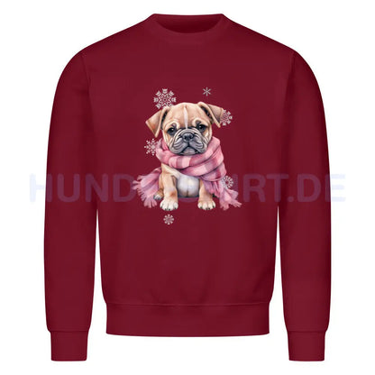 Premium Sweatshirt "OEB Wintermädchen" Burgunder – hunde-shirt.de