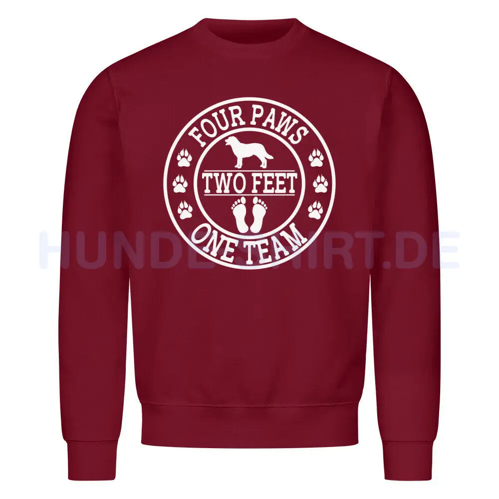 Premium Sweatshirt "One Team" Burgunder – hunde-shirt.de