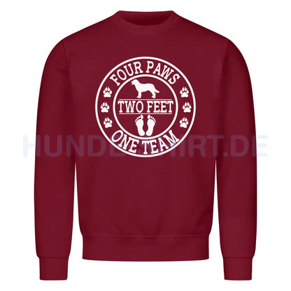 Premium Sweatshirt "One Team" Burgunder – hunde-shirt.de