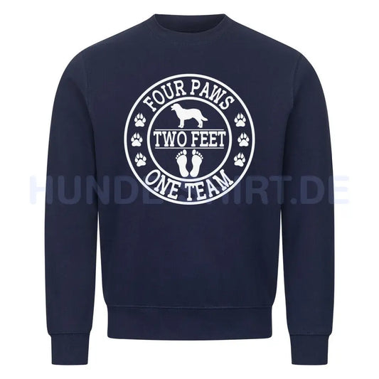 Premium Sweatshirt "One Team" Navy Blue – hunde-shirt.de