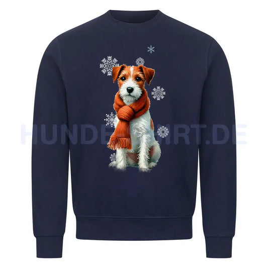 Premium Sweatshirt "Parson Russell Terrier Winter" Navy Blue – hunde-shirt.de