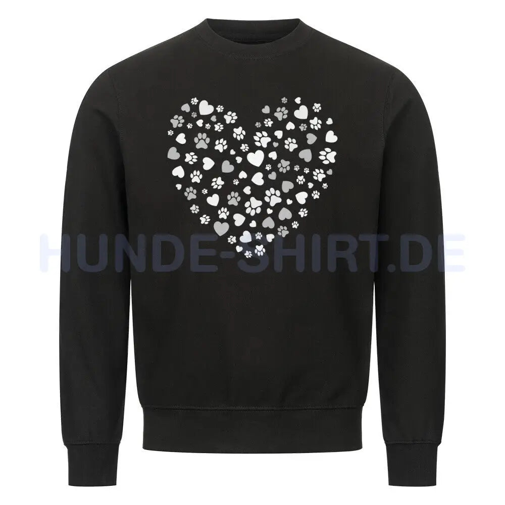 Premium Sweatshirt "PAWS & HEARTS" Schwarz – hunde-shirt.de