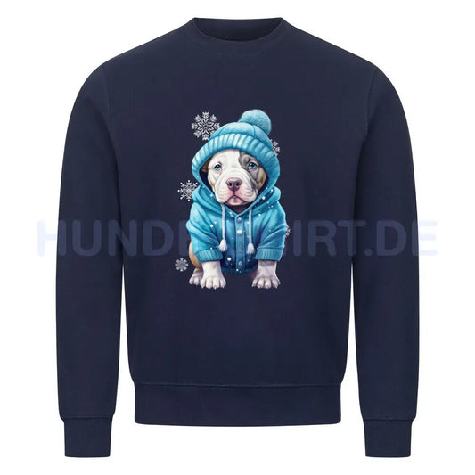 Premium Sweatshirt "Pit Bull - Frost" Navy Blue – hunde-shirt.de