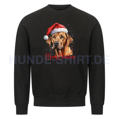 Premium Sweatshirt "Rhodesian Ridgeback - Merry Christmas" Schwarz – hunde-shirt.de